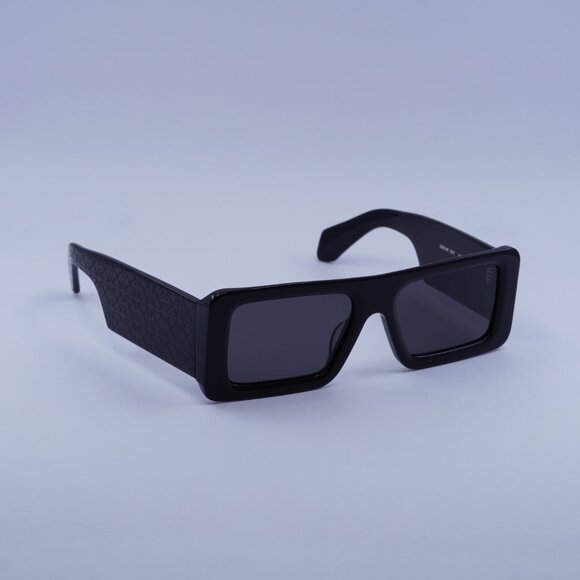 Off-White OERI140 TROY 1007 Sunglasses Black Rectangle Frame, Dark Grey Lenses - Picture 4 of 9